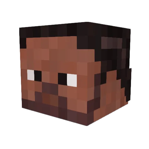 Nanouleboss Minecraft avatar head, 3D render