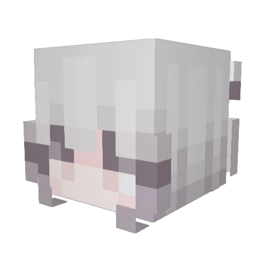 Nanoyomi Minecraft avatar head, 3D render