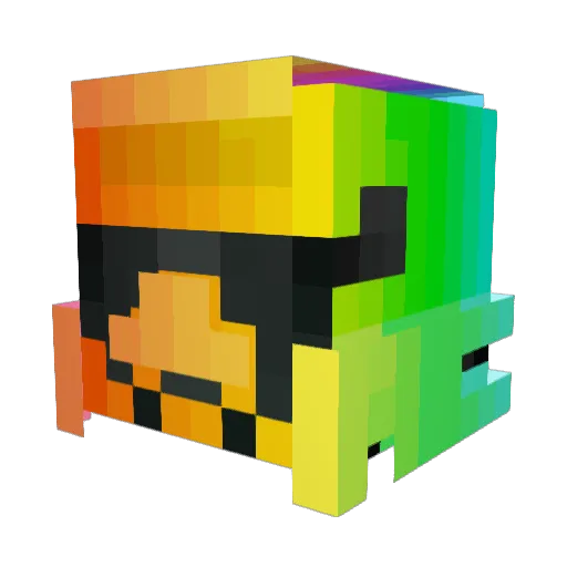 Nanshuang Minecraft avatar head, 3D render