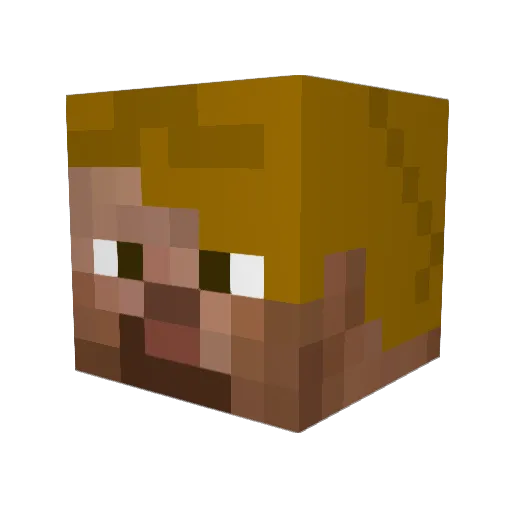 Nant2R Minecraft avatar head, 3D render