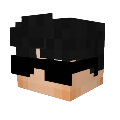 Nanta Minecraft avatar head, 3D render