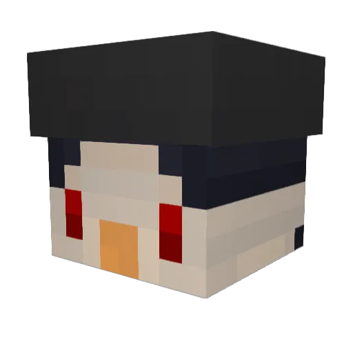 Nantey Minecraft avatar head, 3D render