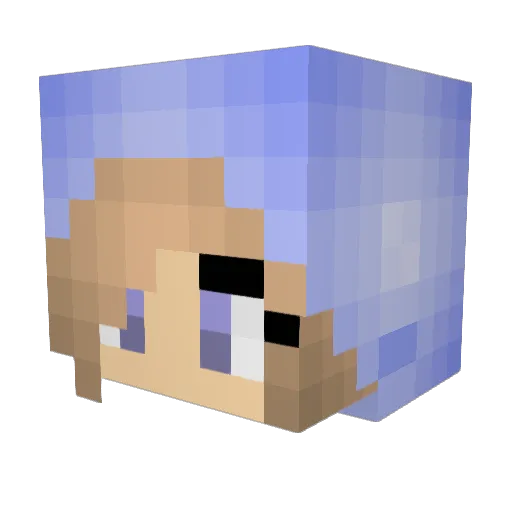 Nany_20 Minecraft avatar head, 3D render
