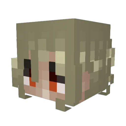 NaoRikow Minecraft avatar head, 3D render