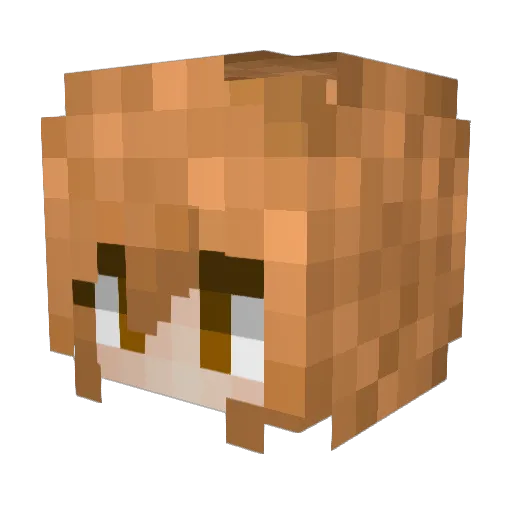 Naoemi19 Minecraft avatar head, 3D render