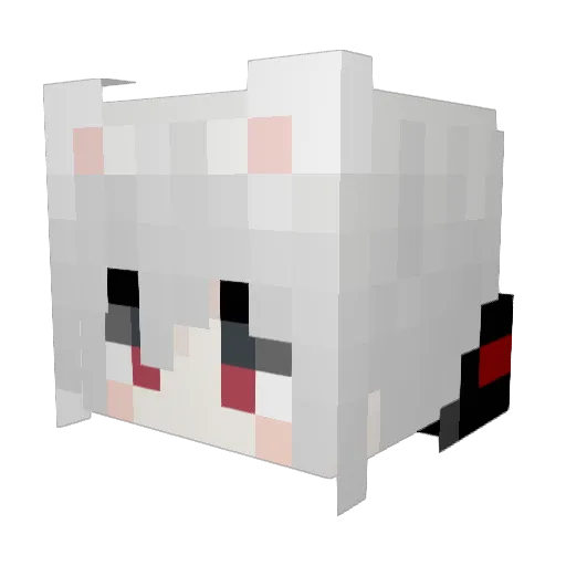 Naoemiya Minecraft avatar head, 3D render