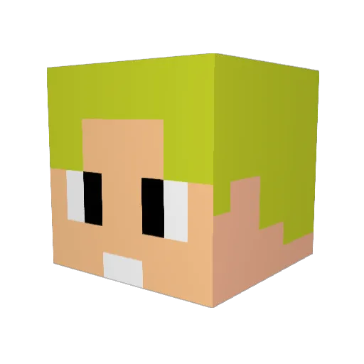 Naoki0921 Minecraft avatar head, 3D render