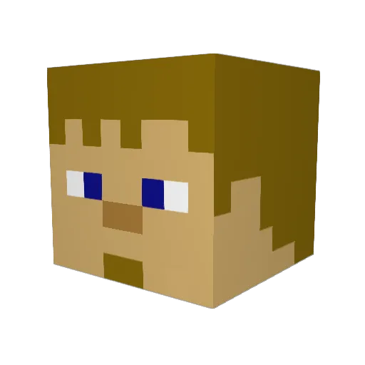 Naoki1412 Minecraft avatar head, 3D render