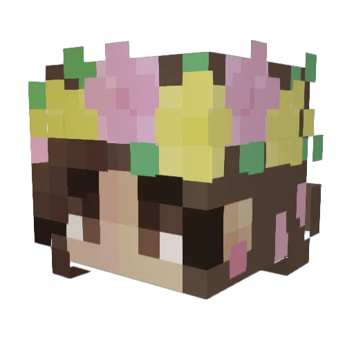 Naoki154 Minecraft avatar head, 3D render