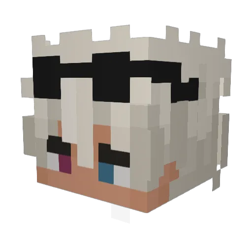 NaokiiZT Minecraft avatar head, 3D render
