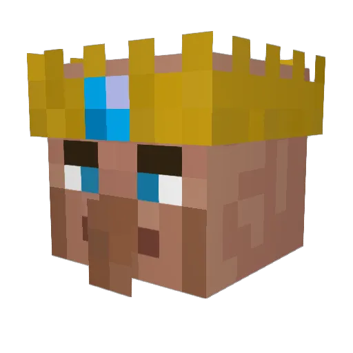 Naoking3 Minecraft avatar head, 3D render