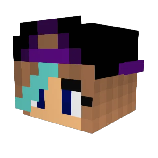 Naokou_ Minecraft avatar head, 3D render