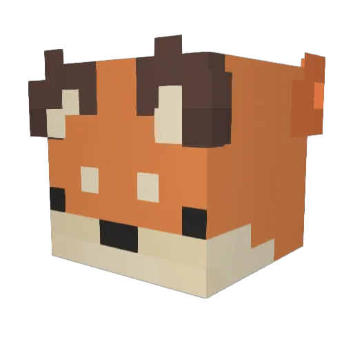 Naolaire_e Minecraft avatar head, 3D render