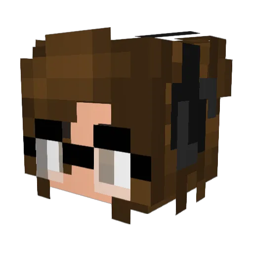 Naomayo17 Minecraft avatar head, 3D render