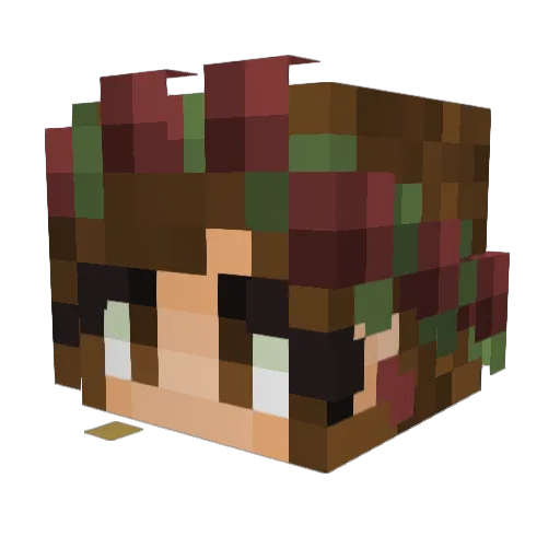 Naomi567 Minecraft avatar head, 3D render