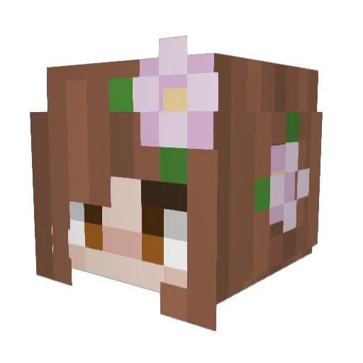 NaomiAmethyst Minecraft avatar head, 3D render