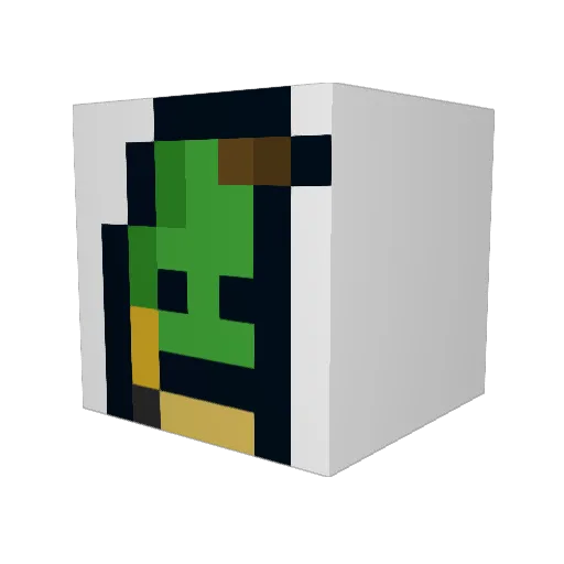 NaomiJY Minecraft avatar head, 3D render