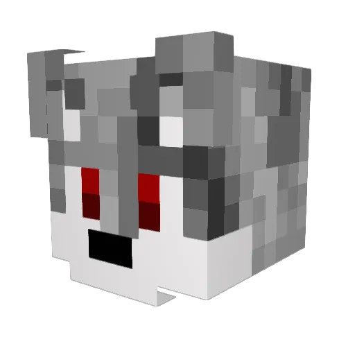 Naomithefurry Minecraft avatar head, 3D render