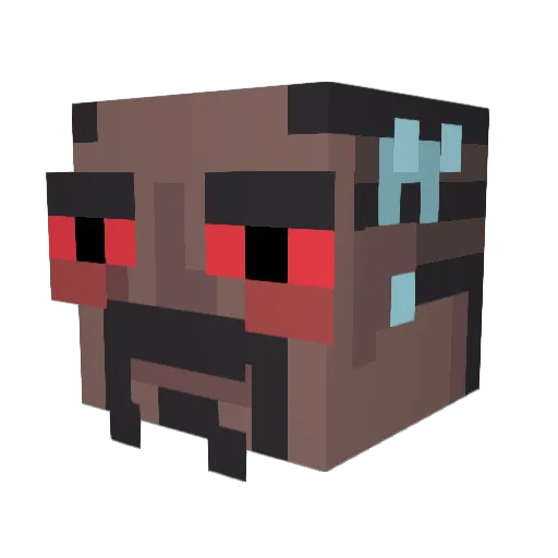 Naomon Minecraft avatar head, 3D render