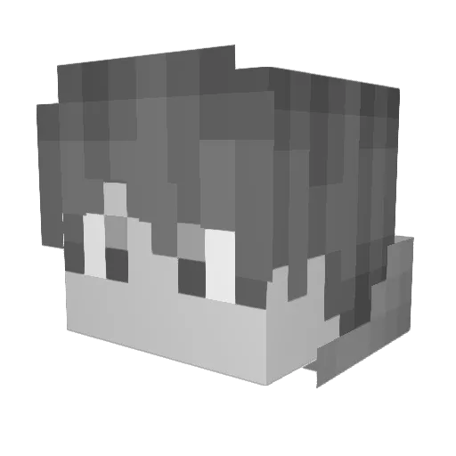 Naomura Minecraft avatar head, 3D render