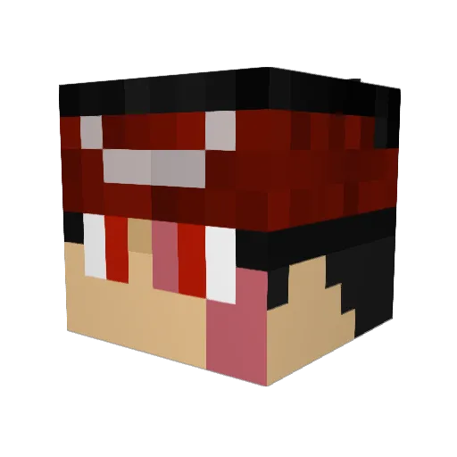 Naoness Minecraft avatar head, 3D render