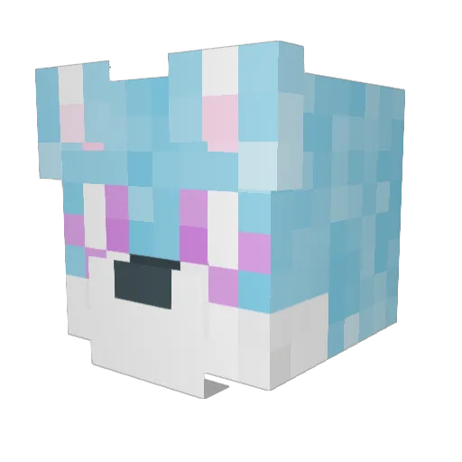 Naoring Minecraft avatar head, 3D render