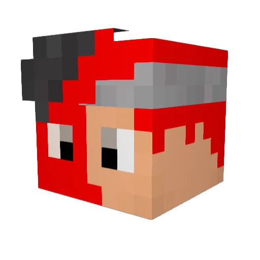 Naos_KAIMA Minecraft avatar head, 3D render
