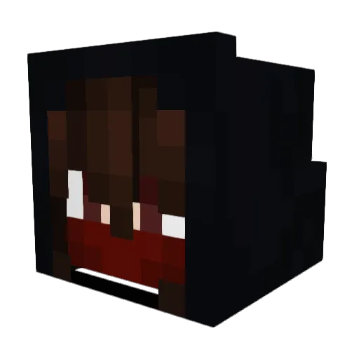 Naosblue Minecraft avatar head, 3D render