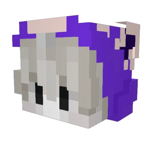 Naoshiko Minecraft avatar head, 3D render
