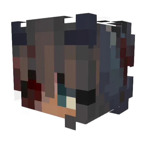 Naoyakou Minecraft avatar head, 3D render