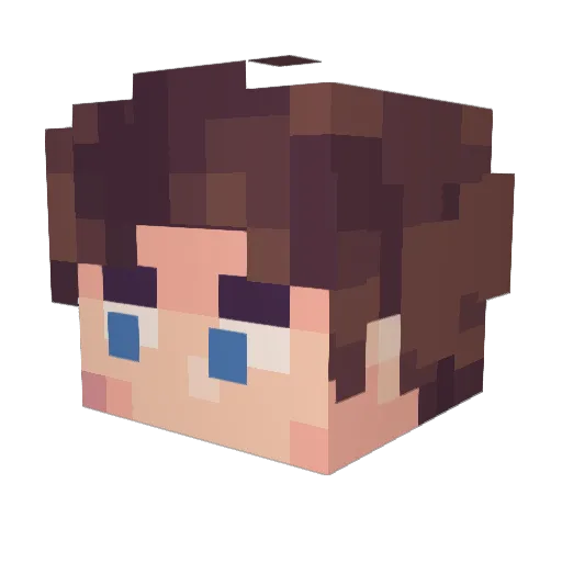 NapXYZ Minecraft avatar head, 3D render
