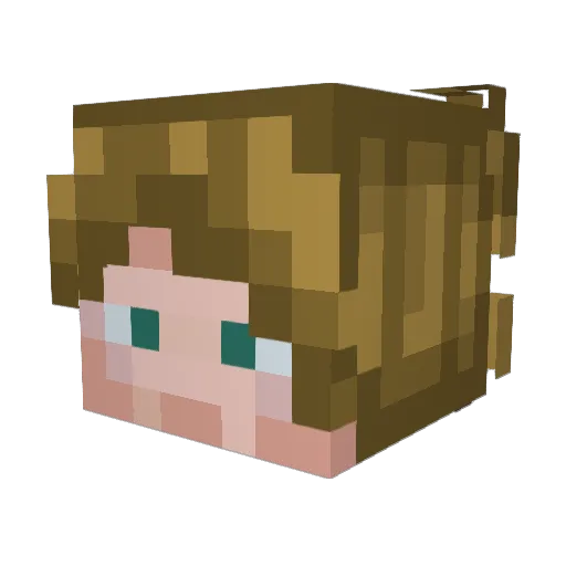 Napalma Minecraft avatar head, 3D render