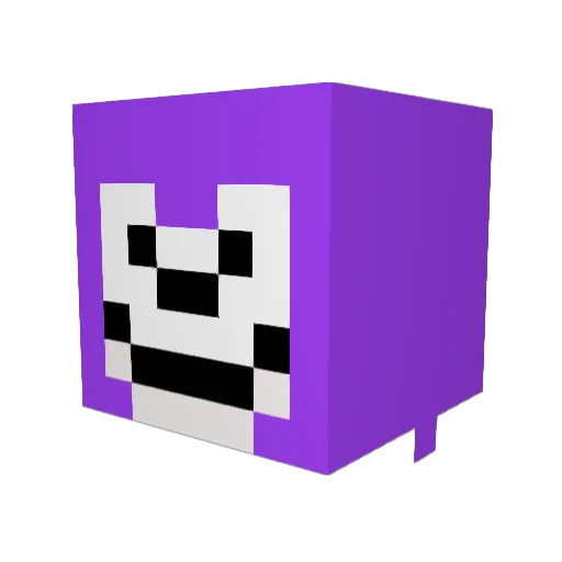 Napanpan Minecraft avatar head, 3D render