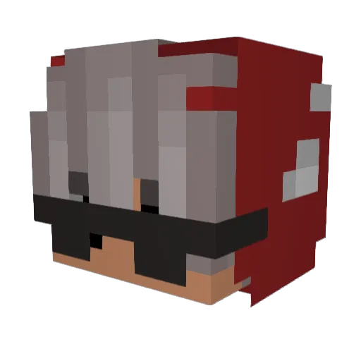 Napery Minecraft avatar head, 3D render