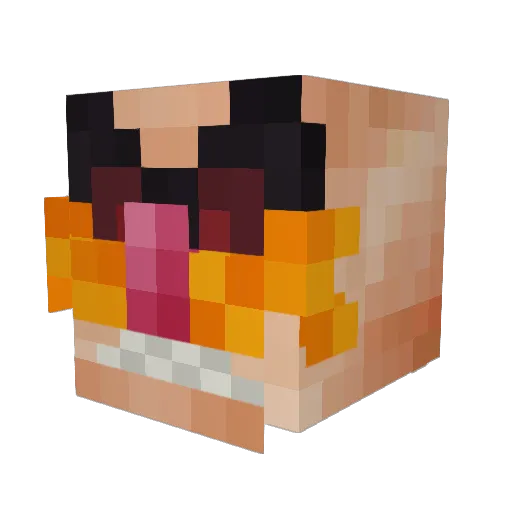 Naphefu Minecraft avatar head, 3D render