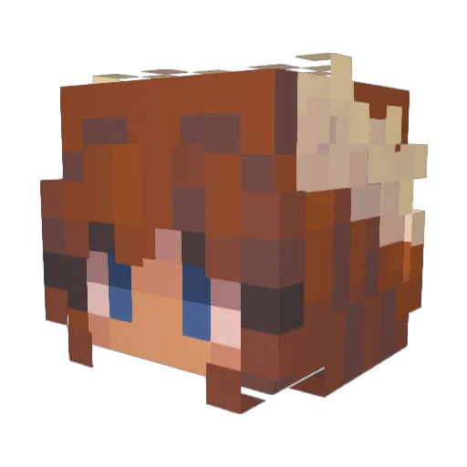 Napi Minecraft avatar head, 3D render