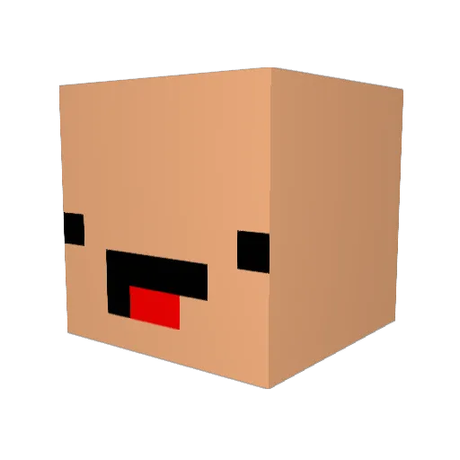 Napisan Minecraft avatar head, 3D render