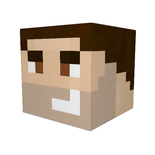 Napium Minecraft avatar head, 3D render
