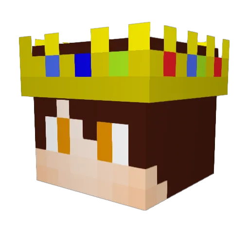 Napiwii Minecraft avatar head, 3D render