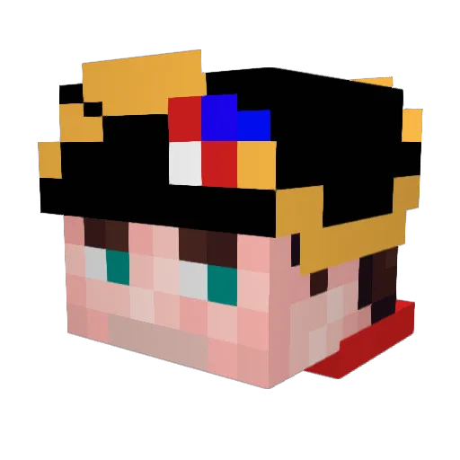 NapoIeonBonapart Minecraft avatar head, 3D render