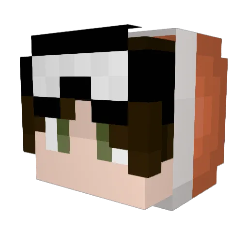 Napoca Minecraft avatar head, 3D render