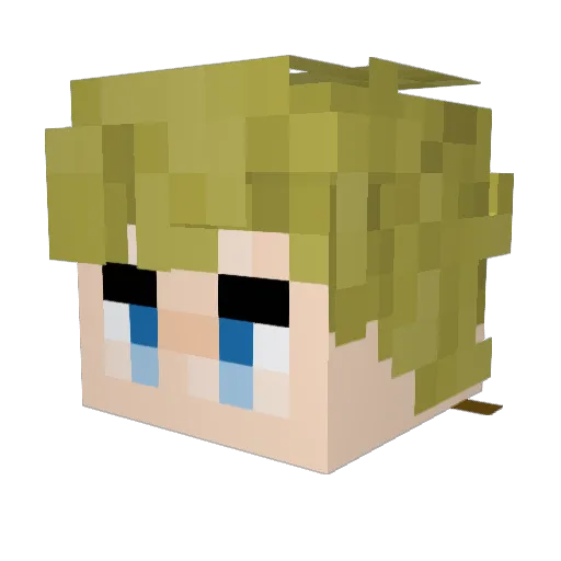 NapoleanPKB Minecraft avatar head, 3D render