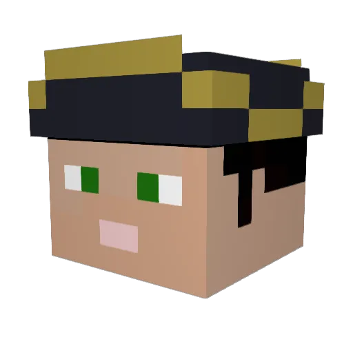 Napoleon_XIII Minecraft avatar head, 3D render