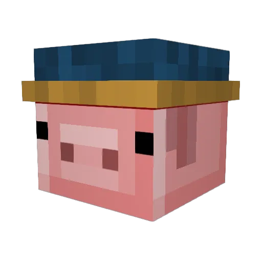 Napoleonax Minecraft avatar head, 3D render