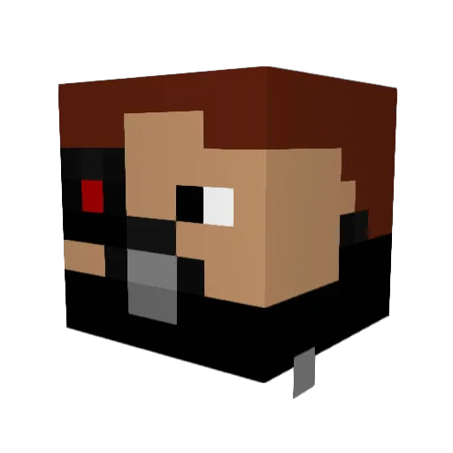 Nappalm Minecraft avatar head, 3D render