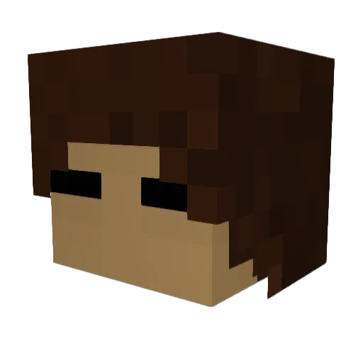 NappingRandom Minecraft avatar head, 3D render