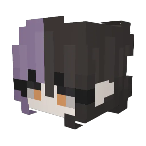 Nappkinn Minecraft avatar head, 3D render