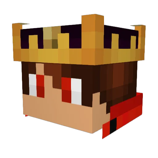 Napvi Minecraft avatar head, 3D render