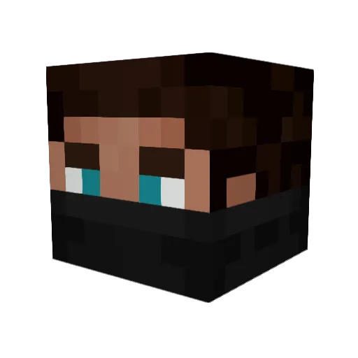 Naqlua Minecraft avatar head, 3D render
