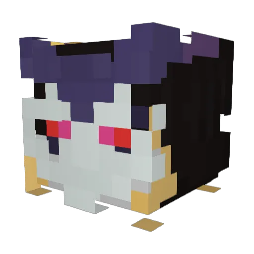 Naquiren Minecraft avatar head, 3D render